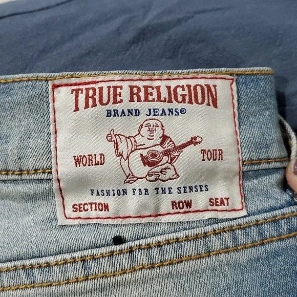 NEW TRUE RELIGION Rocco Moto Relaxed Skinny DENIM JEANS WAIST 28 INSEAM